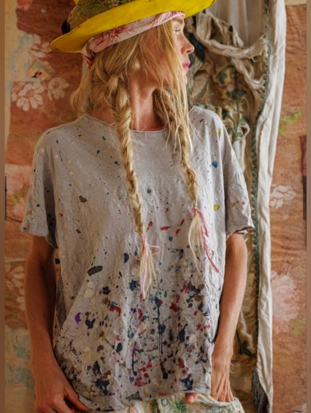 Magnolia Pearl Paint-Splatter PB&J Tee